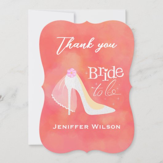 Blush Pink Bride To Be Wedding Bridal Shower  (正面)