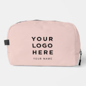 Blush Pink Business Logo Name Instagram Travel ドップキット (正面)