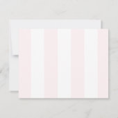 Blush Pink Cabana Stripes Palm Tree Thank You ノートカード (裏面)