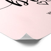 Blush Pink Calligraphy Bridal Shower Welcome ポスター (角)