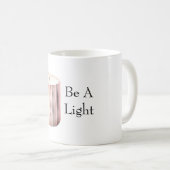 Blush Pink Candle Be A Light コーヒーマグカップ (正面右)