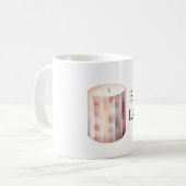 Blush Pink Candle Be A Light コーヒーマグカップ (正面左)