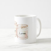Blush Pink Candles True Love コーヒーマグカップ (正面右)