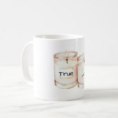 Blush Pink Candles True Love コーヒーマグカップ (正面左)