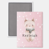 Blush Pink Cat Confetti Dots   マグネット (正面/裏面)