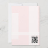 Blush Pink Celebration of Graduate Photo QR Code 招待状 (裏面)