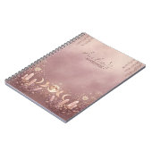 Blush Pink Celestial Moon Phase Notebook Journal ノートブック (左側)