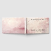 Blush Pink Cherry Blossom Elegant Floral Wedding  ゲストブック (全面)