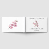 Blush Pink Cherry Blossom Elegant Floral Wedding  ゲストブック (全面)