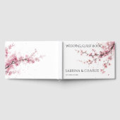 Blush Pink Cherry Blossom Elegant Floral Wedding  ゲストブック (全面)