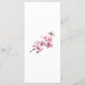 Blush Pink Cherry Blossom Elegant Floral Wedding メニュー (裏面)