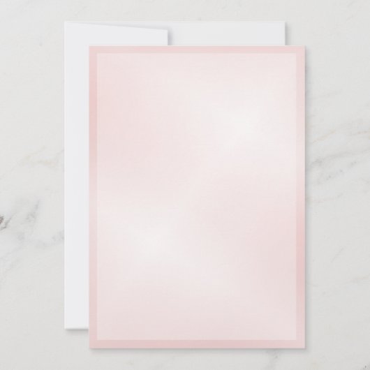 Blush Pink Cherry Blossom Wedding 招待状 (裏面)