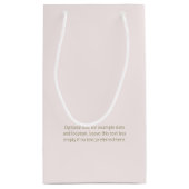 Blush Pink | Chic Rose Wedding Wedding スモールペーパーバッグ (裏面)