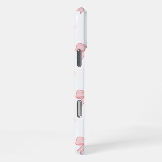 Blush Pink Coquette Bow Pattern Elegant Phone Case iPhoneケース (右側面)