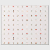 Blush Pink Coquette Christmas  ラッピングペーパー (フラット)