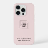 Blush Pink Corporate Business Logo iPhone Case  iPhoneケース (裏面)