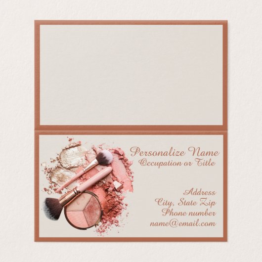 Blush Pink Cosmetic Makeup Palette Personalized (外部フラット)