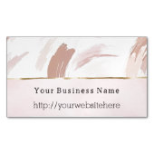 Blush Pink Cream Abstract Business name website マグネット名刺 (正面)
