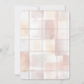 Blush Pink Cream Abstract Squares Baby Shower 招待状 (裏面)