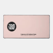 Blush Pink | Custom Business Logo Name, Slogan デスクマット (正面)