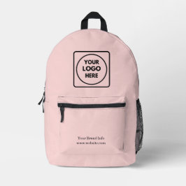 Blush Pink | Custom Business Logo Professional プリントバックパック