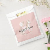 Blush Pink Cute Fairy Wings Dress Unicorn Birthday フェイバーバッグ (封をした状態)