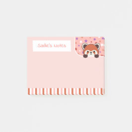 Blush Pink Cute Red Panda Peekabo Your Notes ポストイット