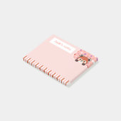 Blush Pink Cute Red Panda Peekabo Your Notes ポストイット (アングル)