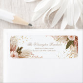 Blush Pink Dahlia Gold Stardust Botanical ラベル (インサイチュ)