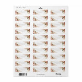 Blush Pink Dahlia Gold Stardust Botanical ラベル (フルシート)