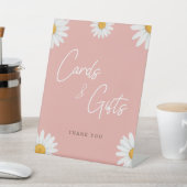 Blush Pink Daisy Cards Gifts Baby Shower 台座サイン (インサイチュ)