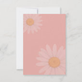 Blush Pink Daisy Floral Baby Shower Thank You Card サンキューカード (裏面)