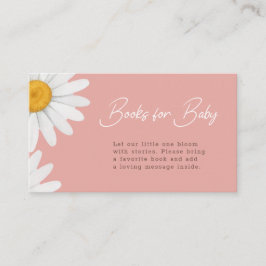 Blush Pink Daisy Floral Books for Baby  エンクロージャーカード