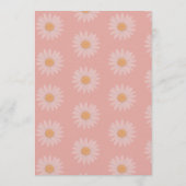 Blush Pink Daisy Hello Sunshine Floral Baby Shower 招待状 (裏面)