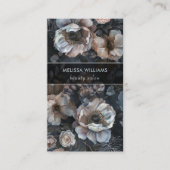 Blush Pink Dark Flowers 名刺 (正面)