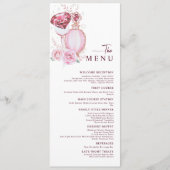 Blush Pink Diamond and Rose Bridal Shower Menu メニュー (正面)