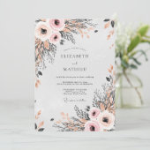 Blush Pink Divine Spring Wedding 招待状 (スタンド正面)