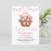 Blush Pink Eggciting Birthday 招待状 (スタンド正面)
