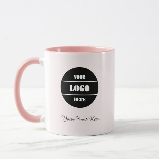 Blush Pink Elegance Coffee Mug - Personalized Gift マグカップ (左)