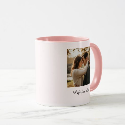 Blush Pink Elegance Coffee Mug - Personalized Gift マグカップ (正面右)