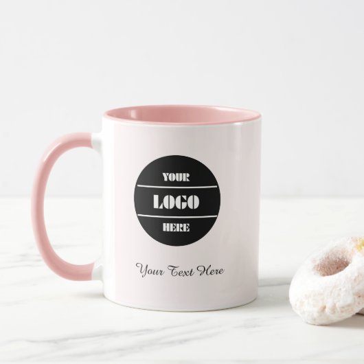 Blush Pink Elegance Coffee Mug - Personalized Gift マグカップ (ドーナツ)