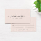 Blush Pink Elegant Beauty Salon Gift Certificate (デスク)