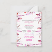 Blush Pink  Elegant Gold Wedding Invitation , Whit ノートカード (正面)