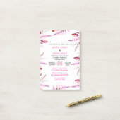 Blush Pink  Elegant Gold Wedding Invitation , Whit ポストイット (デスク上)