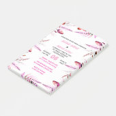 Blush Pink  Elegant Gold Wedding Invitation , Whit ポストイット (アングル)