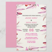 Blush Pink  Elegant Gold Wedding Invitation , Whit 便箋 (正面/裏面)