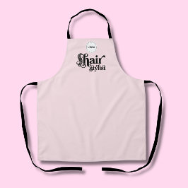 Blush Pink Employee Your Logo ヘアサロン エプロン