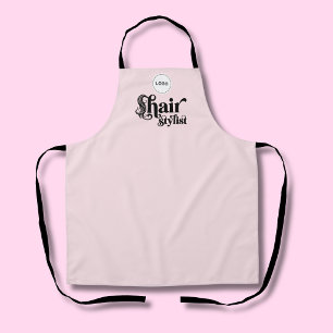 Blush Pink Employee Your Logo ヘアサロン エプロン
