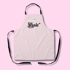 Blush Pink Employee Your Logo ヘアサロン エプロン