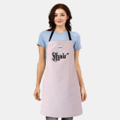 Blush Pink Employee Your Logo ヘアサロン エプロン (着用した状態)